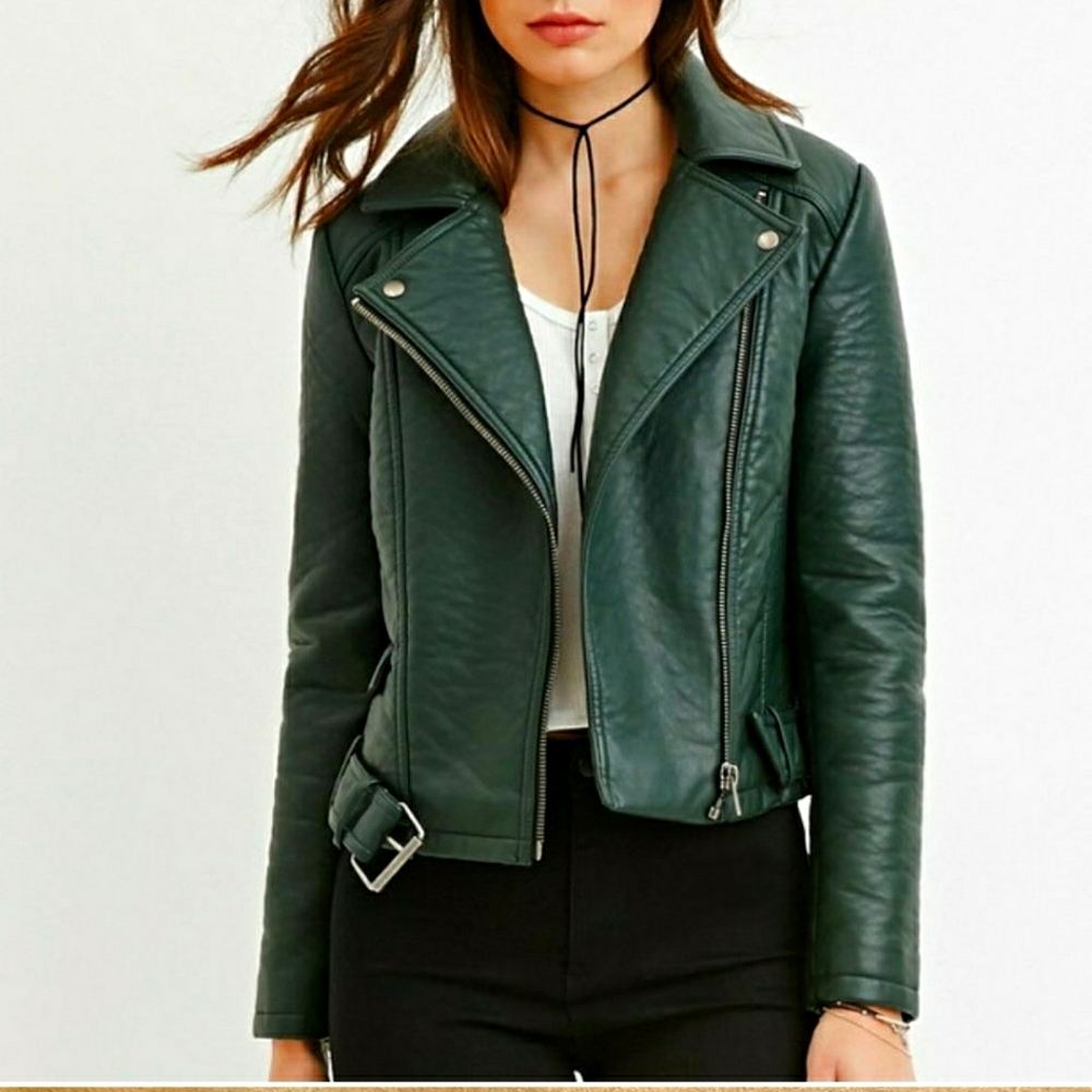 Forever 21 Green Biker Jacket